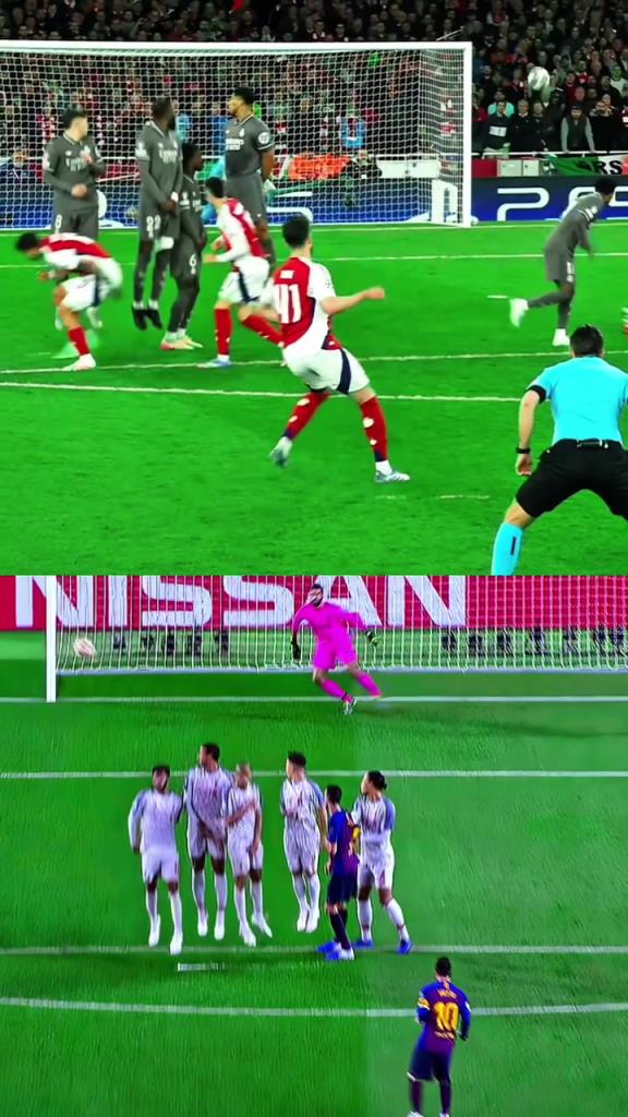 哪個難度更大？將梅西的任意球和賴斯的任意球放在一起對比