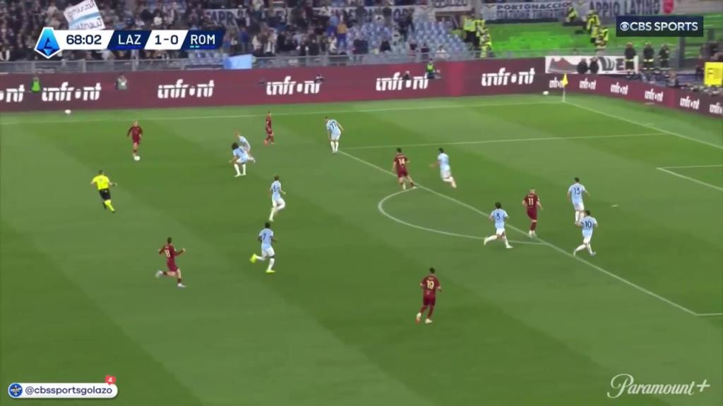 羅馬扳平比分！蘇萊不停球直接抽射世界波轟入死角！